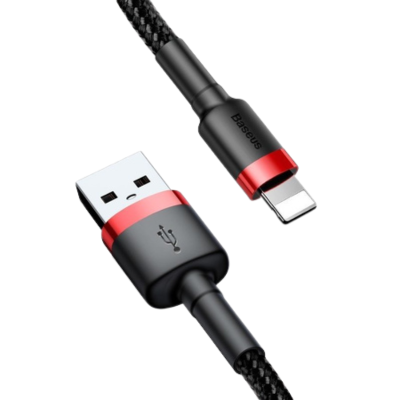 Baseus USB to Lightning Cable Cafule 2.4A 0.5m, Red/Black