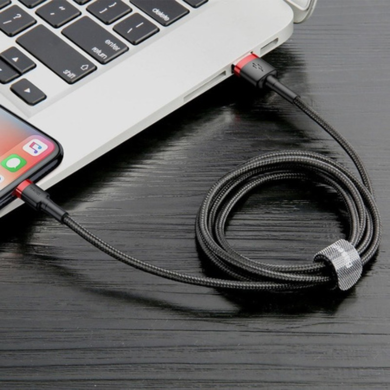 Baseus USB to Lightning Cable Cafule 2.4A 0.5m, Red/Black