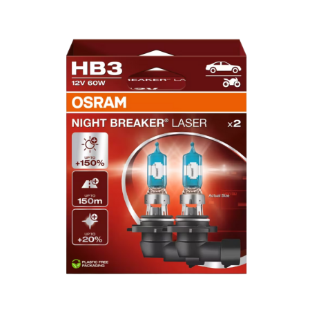 Osram HB3 12V 60W Night Breaker Laser +150% More Light