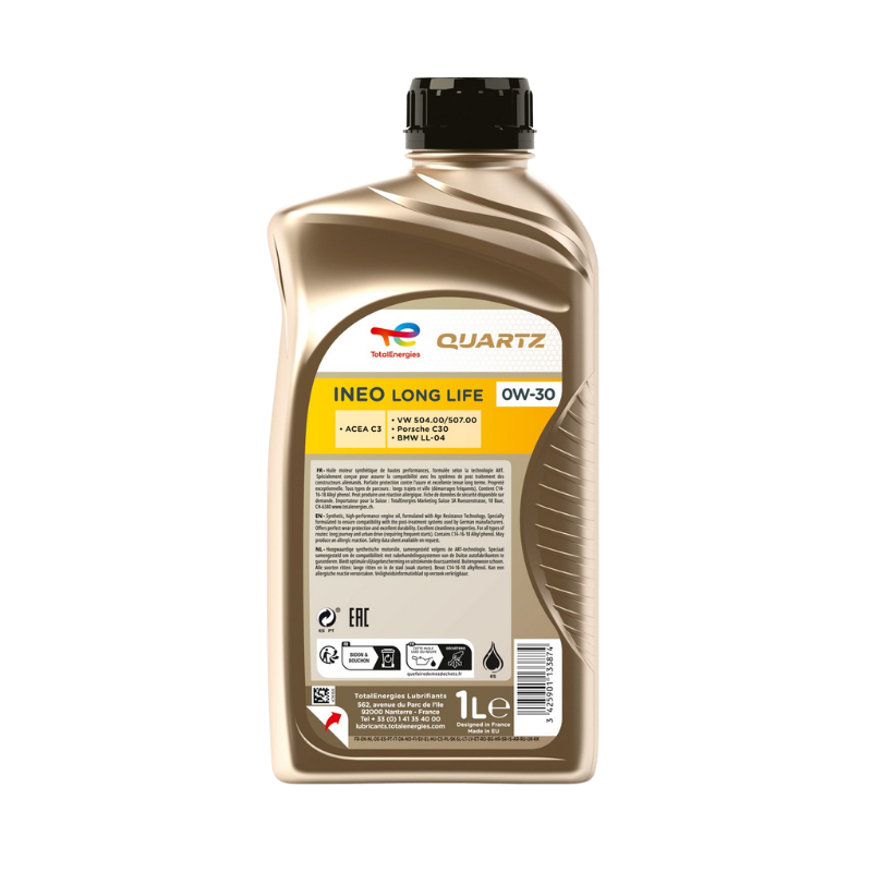 Λιπαντικό Κινητήρα Total Quartz Ineo Longlife 0W30 1lt