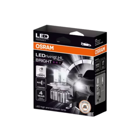 Λάμπες Osram H4/H19 LEDriving HL Bright, 12V 15W 6000K, έως 300% Έξτρα Φως, 2τμχ