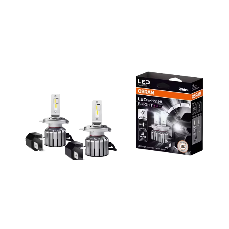 Λάμπες Osram H4/H19 LEDriving HL Bright, 12V 15W 6000K, έως 300% Έξτρα Φως, 2τμχ