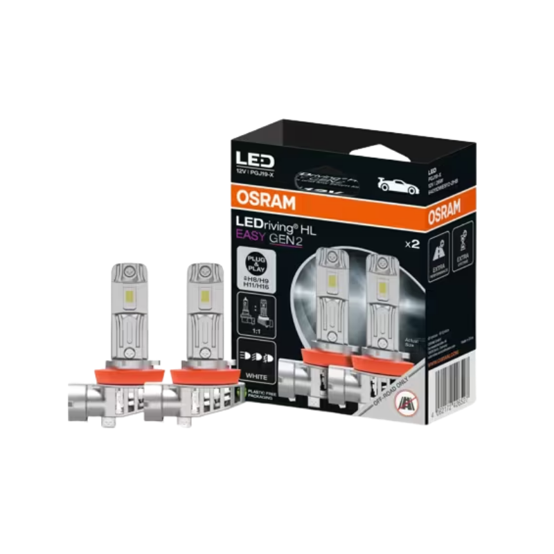 Osram H8/H9/H11/H16 LEDriving HL Easy Gen, 12V 26W 6500K Plug & Play, 2pcs