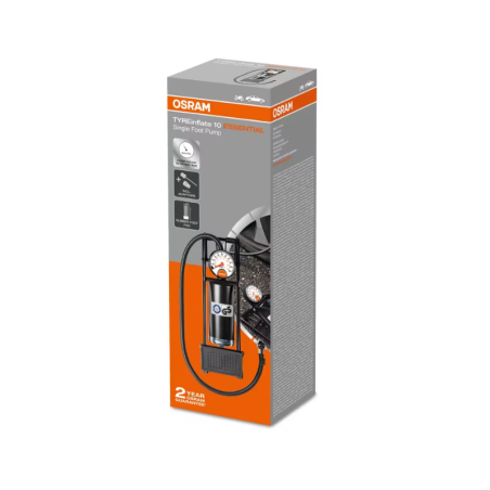 Τρόμπα Ποδιού Osram TYREinflate 10 Essential, με Μανόμετρο, Έως 7.0 bar