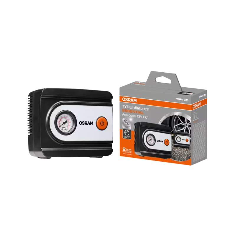 Analogic Tyre Inflator Osram TYREinflate 611 Essential, 12V 120W up to 6.9 bar