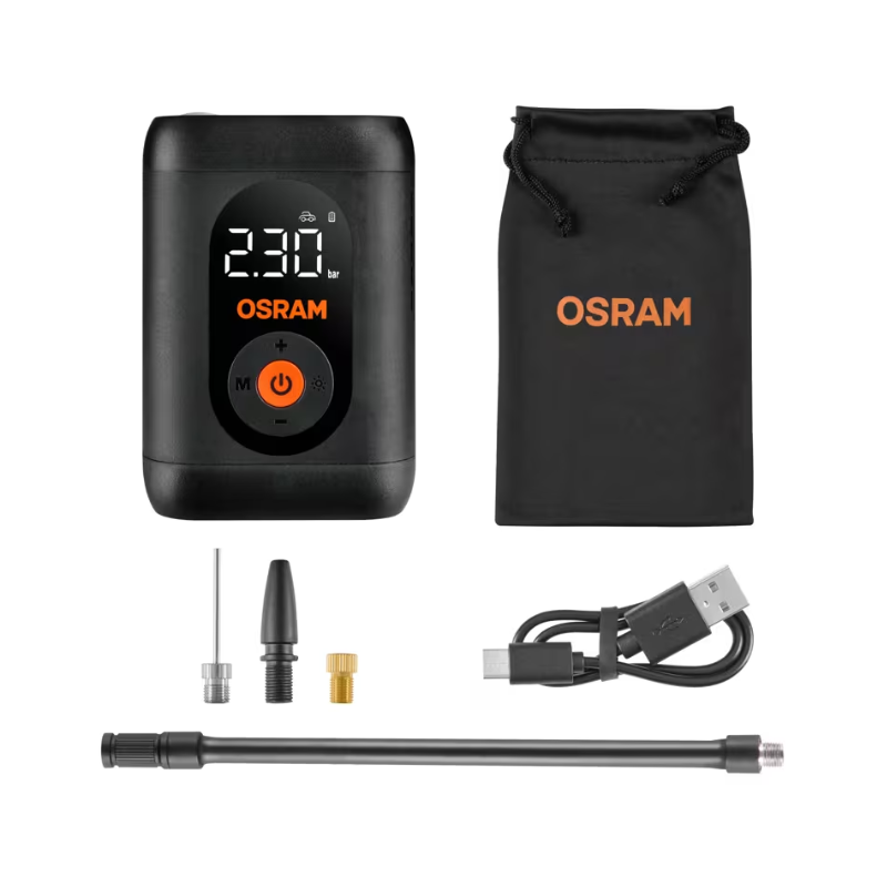 Rechargeable Digital Tyre Inflator Osram TYREinflate 1600 Essential, 74W Cordless up to 7.0 bar