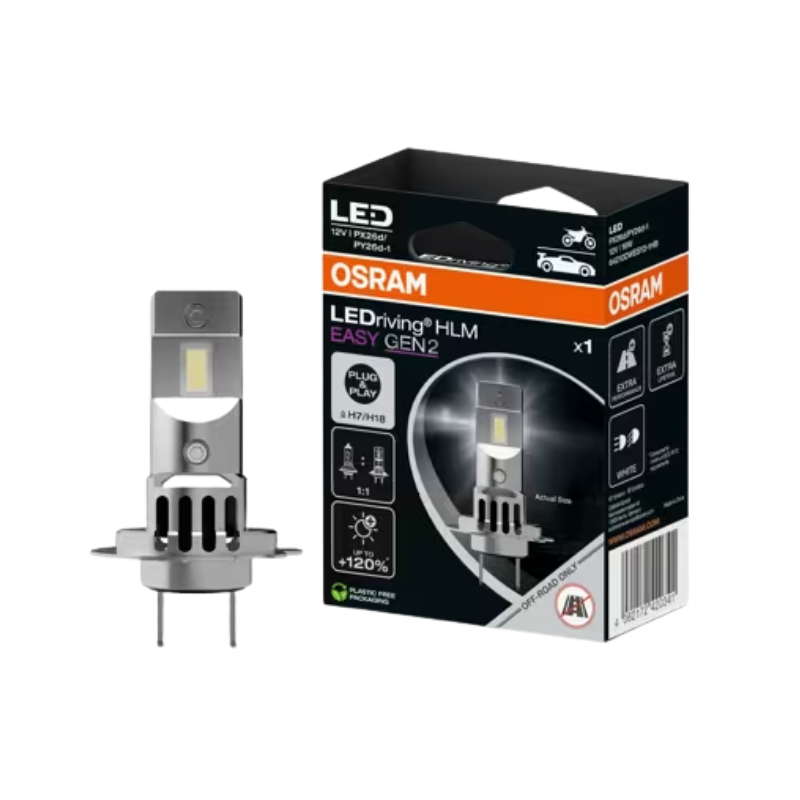 Λάμπα Osram H7/H18 LEDriving HLM EASY GEN 2, 12V 16W, 6000K, 1τμχ