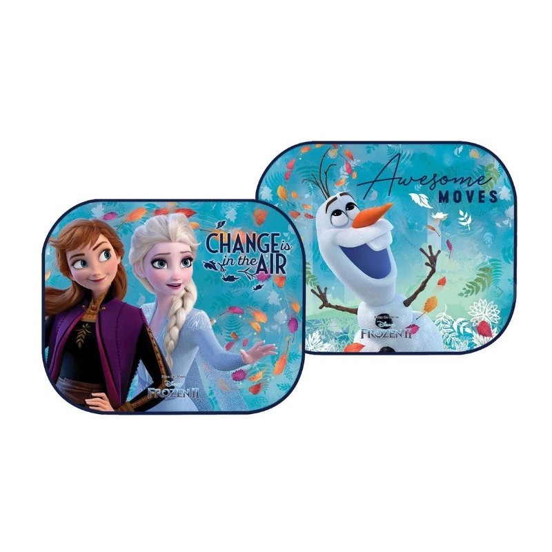 Disney Frozen2 Πλαϊνά Σκίαστρα Αυτοκινήτου με Βεντούζα 44x35cm, 2τμχ
