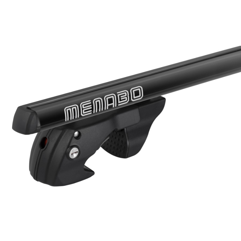 Μπάρες Οροφής Αλουμινίου Menabo, Sherman XL Black 135cm για Οροφή με Raised Rails, 2τμχ