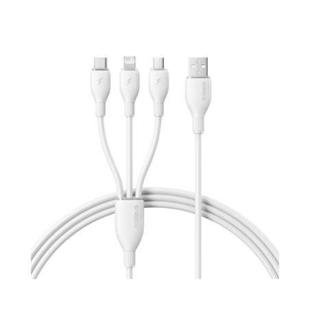 Baseus 3in1 Charging & Data Cable USB-A 1.3m 3.5A Ultra-fast, 1pc