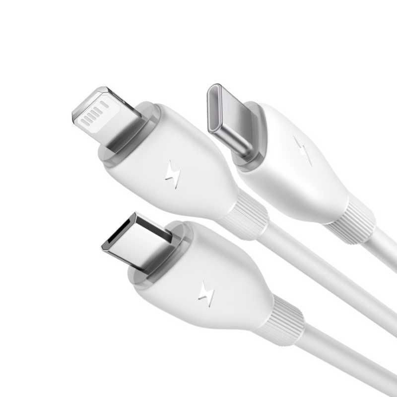 Baseus 3in1 Charging & Data Cable USB-A 1.3m 3.5A Ultra-fast, 1pc