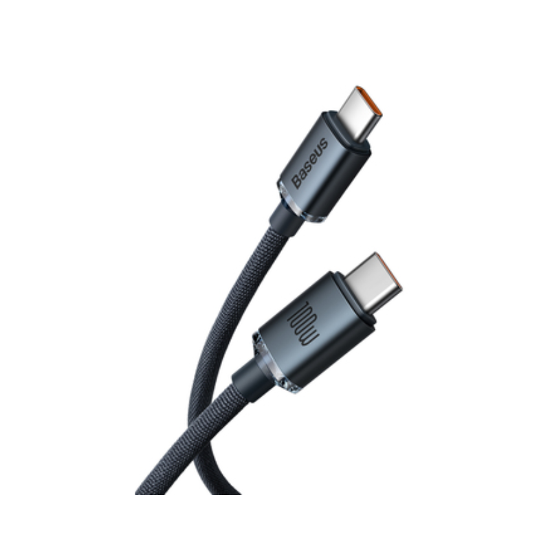 Baseus Καλώδιο Φόρτισης & Μεταφοράς Δεδομένων USB-C σε USB-C 1.2m 100W Crystal Shine, 1τμχ