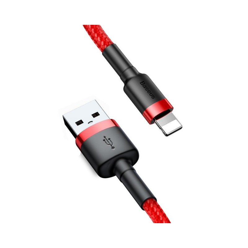 Baseus Καλώδιο Φόρτισης & Μεταφοράς Δεδομένων USB-A σε Lightning 2m 1.5A Cafule, 1τμχ
