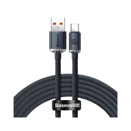 Baseus Καλώδιο Φόρτισης & Μεταφοράς Δεδομένων USB-A σε USB-C 1.2m 100W Crystal Shine, 1τμχ
