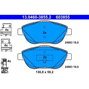 Σετ τακάκια, δισκόφρενα ATE 13.0460-3855.2