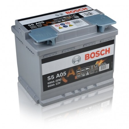 Bosch Car Battery S5A05 12V 60Ah 680A - AGM -Start.Stop
