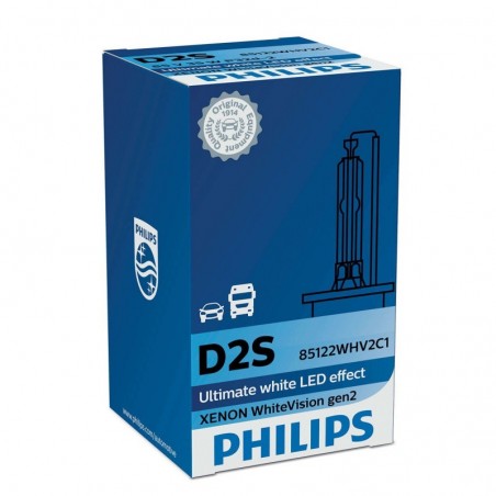 Philips D2S Xenon 85V 35W White Vision Gen2 +120%  up to 5000Κ