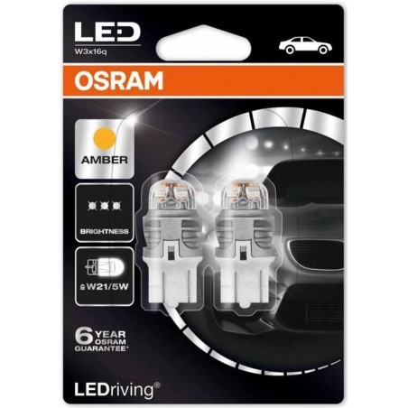 Osram W21/5W 12V 1.5W Ledriving Amber 7915YE-02B