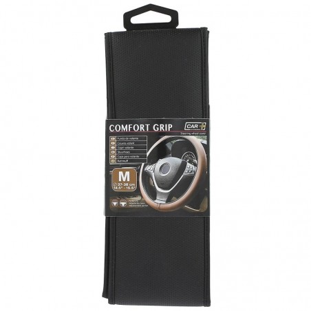 Steering Wheel Cover 'Comfort Grip' Black Perforated 37-38cm