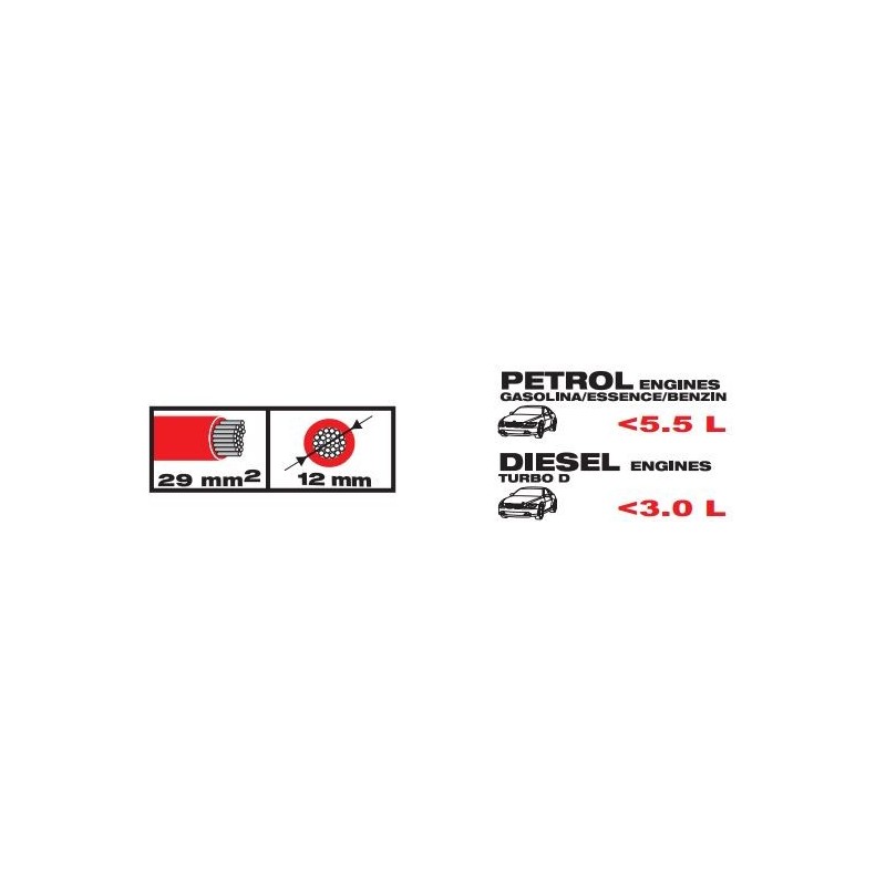 Professional Jump Leads 350 amp 3,5 meters 12V/24V GS-TÜV