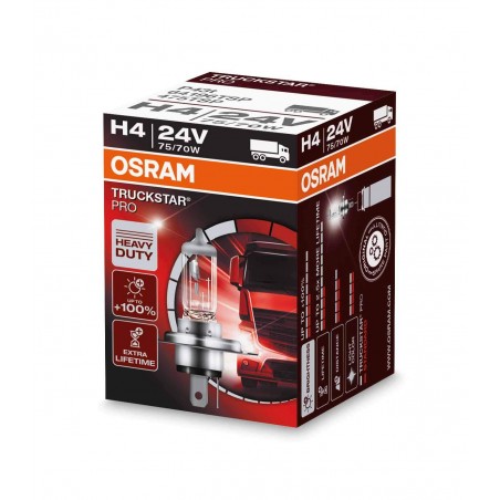 Osram Η4 24V 75/70W Truckstar Pro +100% More Light