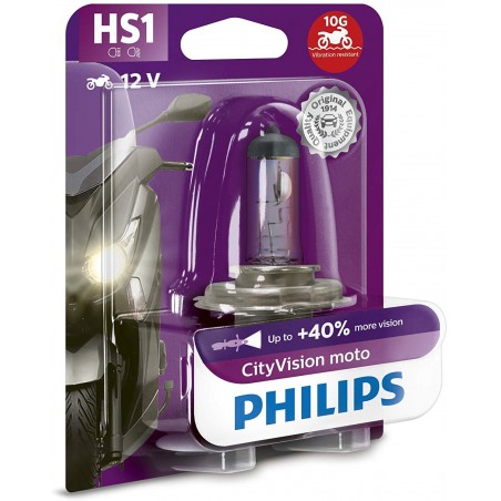 Λάμπα Philips HS1 12V 35/35W City Vision Moto 40% Περισσότερο Φως 12636CTVBW