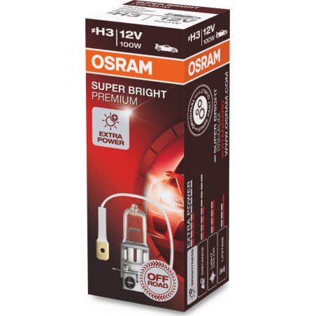 Λάμπα Osram H3 12V 100W Super Bright Premium 62201SBP