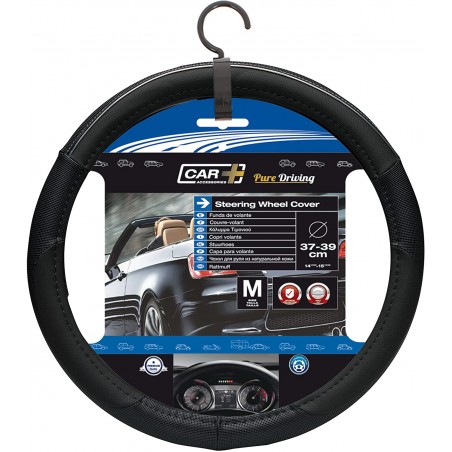 Steering Wheel Cover COLOUR LINE Black-Silver 37-39cm