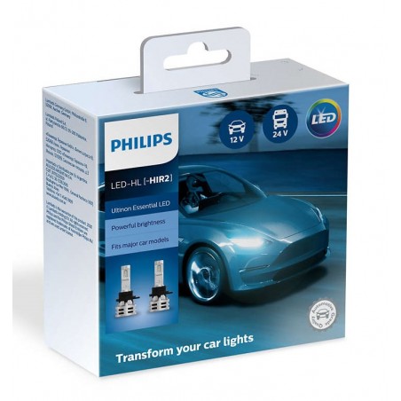 Λάμπες Philips HIR2 Ultinon Essential Led 12V 24V 21W 6500K 2τμχ 11342UE2X2