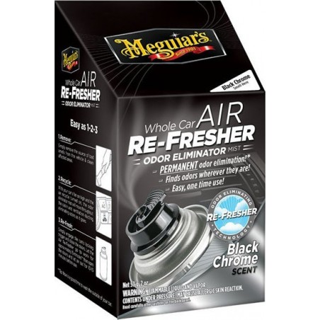 Meguiar's Air Re-Fresher Odor Eliminator Black Chrome Scent G181302