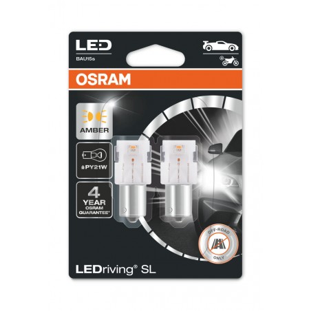 Osram PY21W 12V 1.3W Ledriving SL Amber 7507DYP-02B