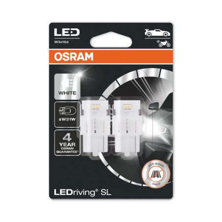 Osram W21W 12V 1.4W LEDriving SL White 7505DWP-02B