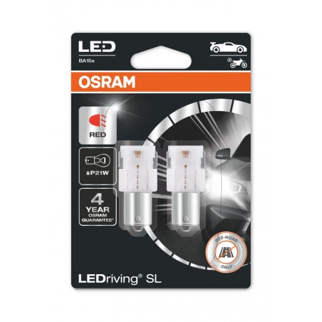 Λάμπες Osram P21W 12V 1.4W LEDriving SL Red 7506DRP-02B