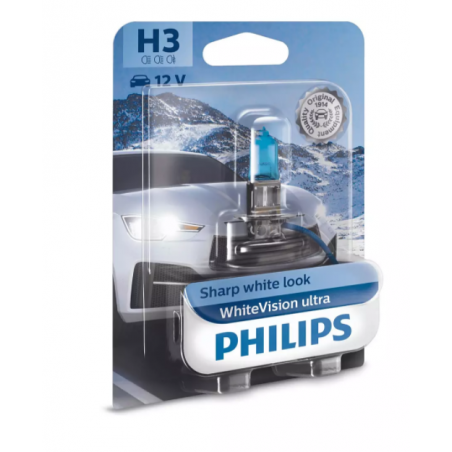 Λάμπα Philips H3 White Vision Ultra 12V 55W 3900K 12336WVUB1