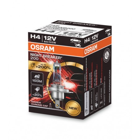 Osram H4 12V 60/55W Night Breaker 200 +200%