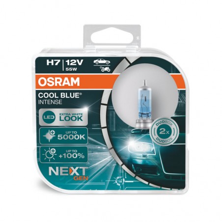 Λάμπες Osram H7 12V 55W Cool Blue Intense Next Gen +100% Περισσότερο Φως 5000K 64210CBN-HCB