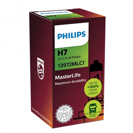 Λάμπα Philips H7 24V 70W Master Life 13972MLC1