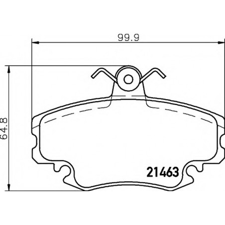Brake Pad Set, disc brake PAGID T5077