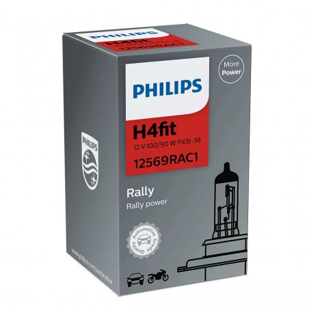 Λάμπα Philips H4 12V 100/90W Rally 12569RAC1