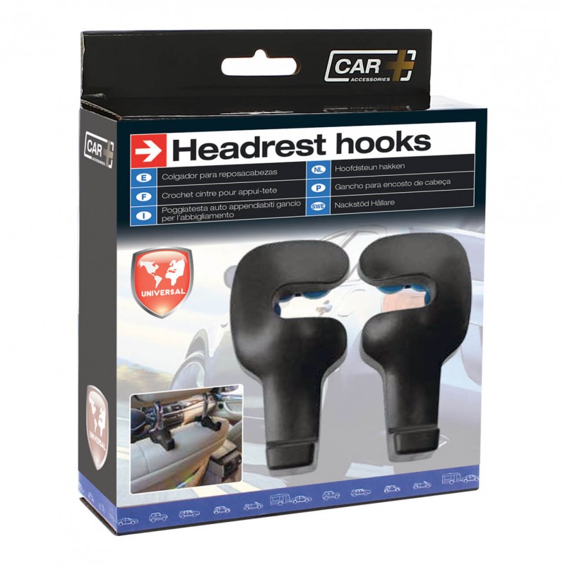 SUMEX HEADHOK Two Hook Car Headrest Hangers, Set of 2