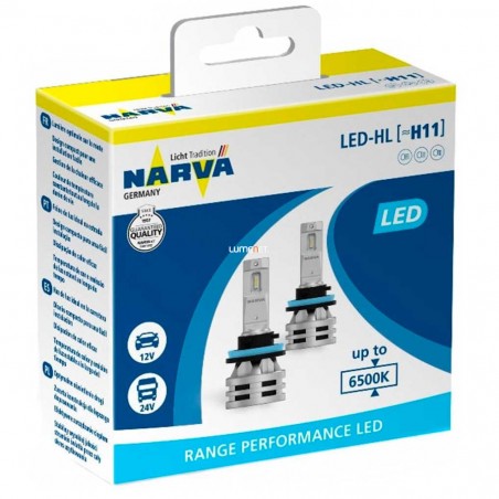 Narva Led H11 12V/24V 24W 6500K 2τμχ 180483000