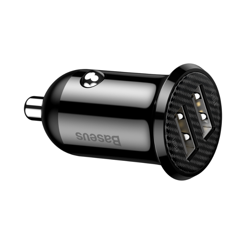 Baseus Φορτιστής Αυτοκινήτου Grain Pro με 2 Θύρες USB 4.8A - CCALLP-01