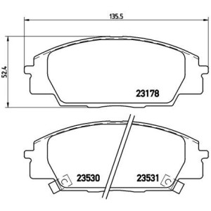 Brake Pad Set, disc brake BREMBO P28032