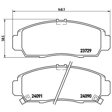 Σετ τακάκια, δισκόφρενα BREMBO P28034