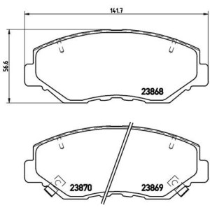 Brake Pad Set, disc brake BREMBO P28035