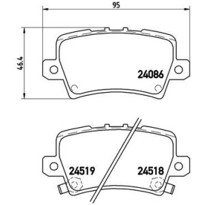 Σετ τακάκια, δισκόφρενα BREMBO P28038