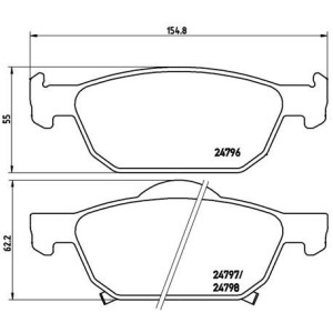 Σετ τακάκια, δισκόφρενα BREMBO P28044