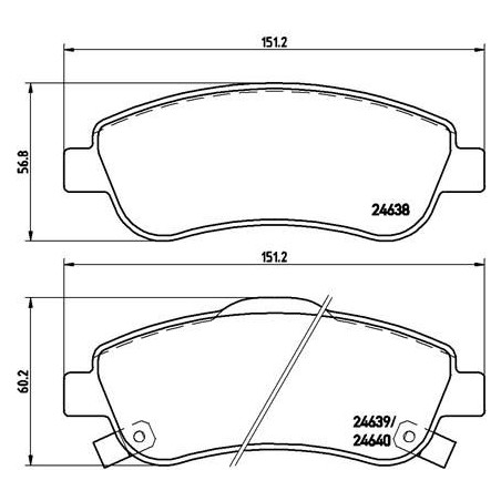 Brake Pad Set, disc brake BREMBO P28045