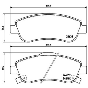 Brake Pad Set, disc brake BREMBO P28045