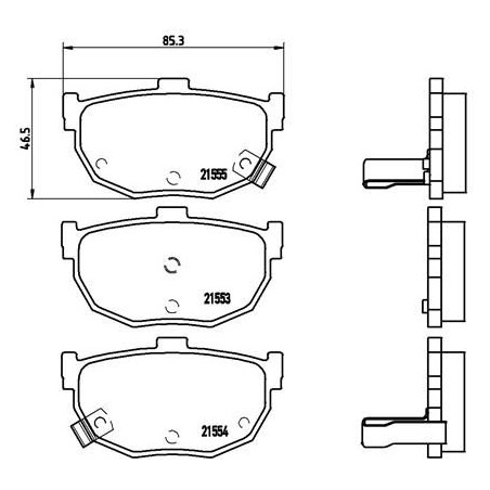 Brake Pad Set, disc brake BREMBO P30003